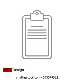 checklist line vector icon