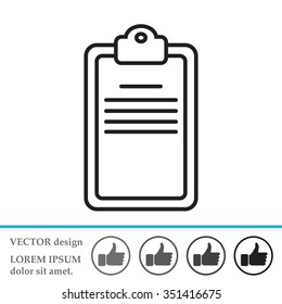 checklist line vector icon