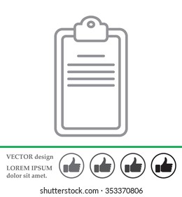 checklist line vector icon