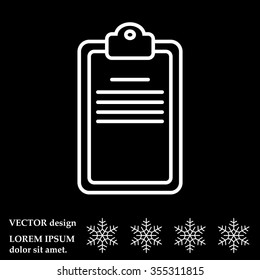 checklist line vector icon