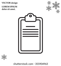 checklist line vector icon