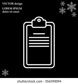 checklist line vector icon