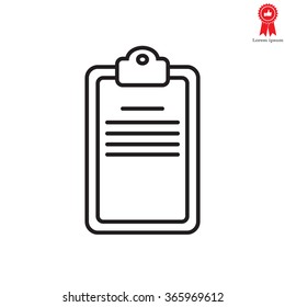 checklist line vector icon