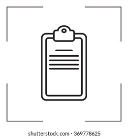 checklist line vector icon