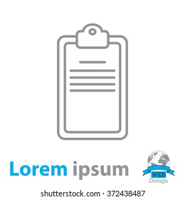 checklist line vector icon