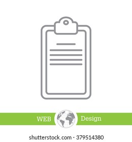checklist line vector icon