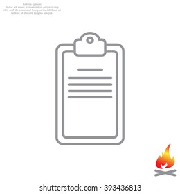 checklist line vector icon