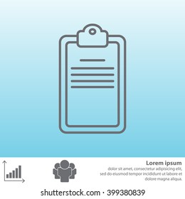checklist line vector icon