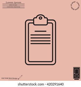 checklist line vector icon