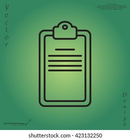 checklist line vector icon