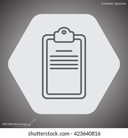 checklist line vector icon