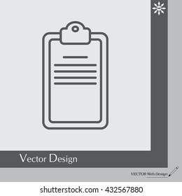 checklist line vector icon
