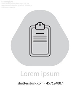 checklist line vector icon