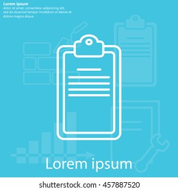 checklist line vector icon