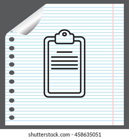 checklist line vector icon