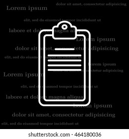 checklist line vector icon