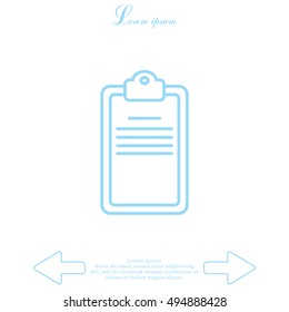 checklist line vector icon