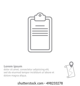 checklist line vector icon