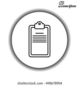 checklist line vector icon