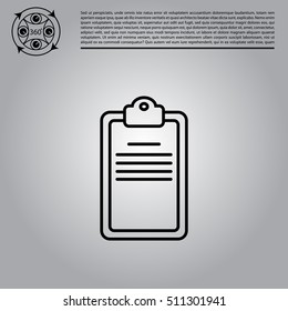 checklist line vector icon