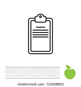 checklist line vector icon
