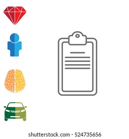 checklist line vector icon