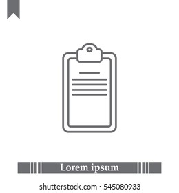 checklist line vector icon