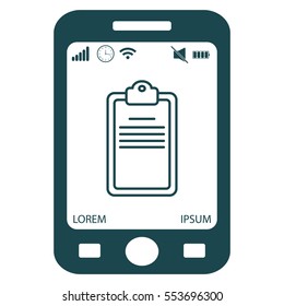 checklist line vector icon