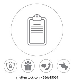 checklist line vector icon