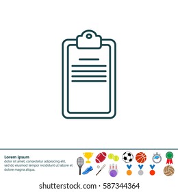 checklist line vector icon