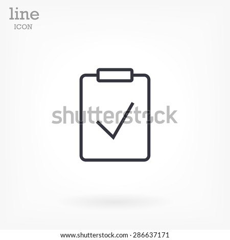 checklist line vector icon