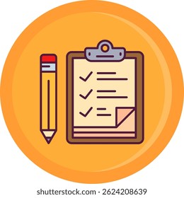 Checklist Line vector Icon Design