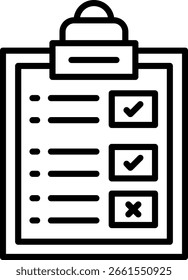 Checklistenlinienvektordesign
