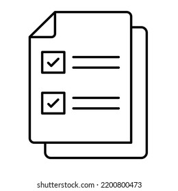 Checklist Line Vector Icon easily modified

