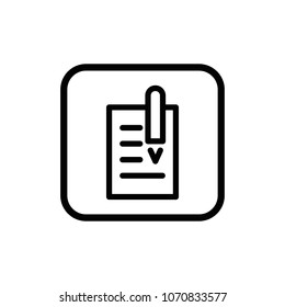 Checklist line vector icon. Marketing outline illustration.
