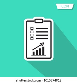 Checklist line vector icon,Clipboard vector icon isolated on background