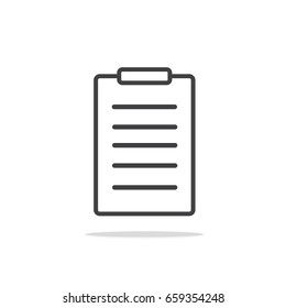 Checklist line vector icon,Clipboard vector icon 10 EPS.