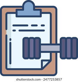 Checklist linear color vector illustration