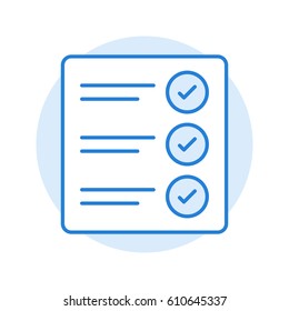 Checklist. Linear design. Vector illustration. EPS10