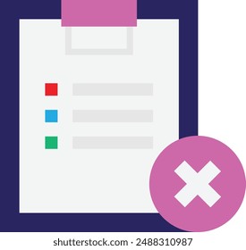 Checklist List Document  Icon Vector Flat Illustration