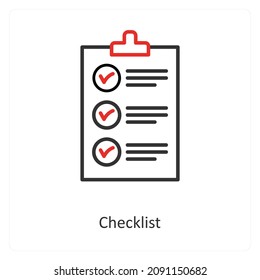 Lista De Verificación O Concepto De Icono De Lista