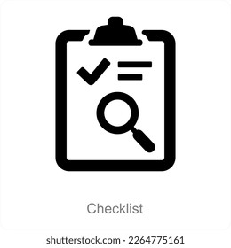 Konzept der Checkliste und Liste