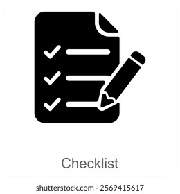 Checklist and list icon concept