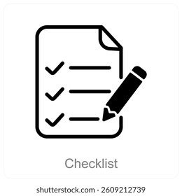 Checklist and list icon concept