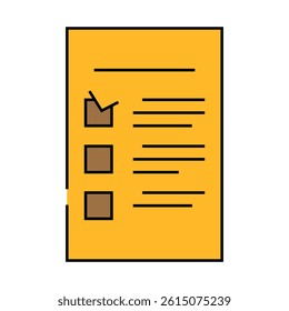 checklist list line icon vector. checklist list sign. isolated symbol illustration