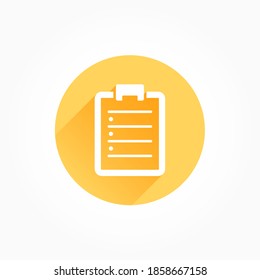 Checklist Long Shadow Color Icon