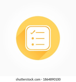 Checklist Long Shadow Color Icon