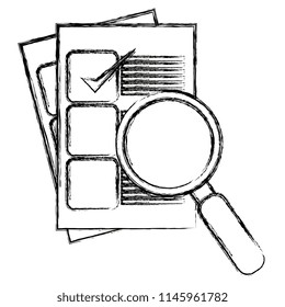 checklist with magnifying glass