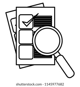checklist with magnifying glass