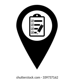 checklist - map pointer vector icon